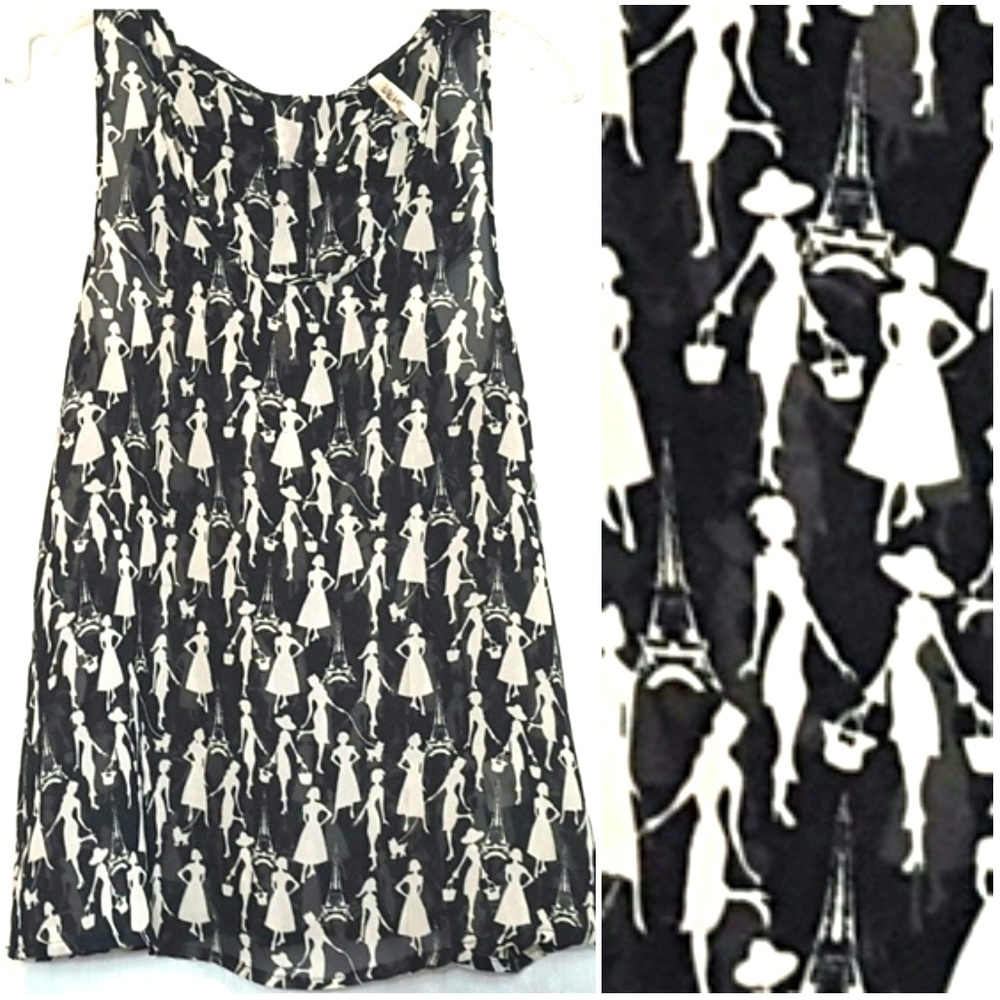 Live 4 Truth Paris Print Bow-back Blouse
